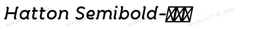 Hatton Semibold字体转换